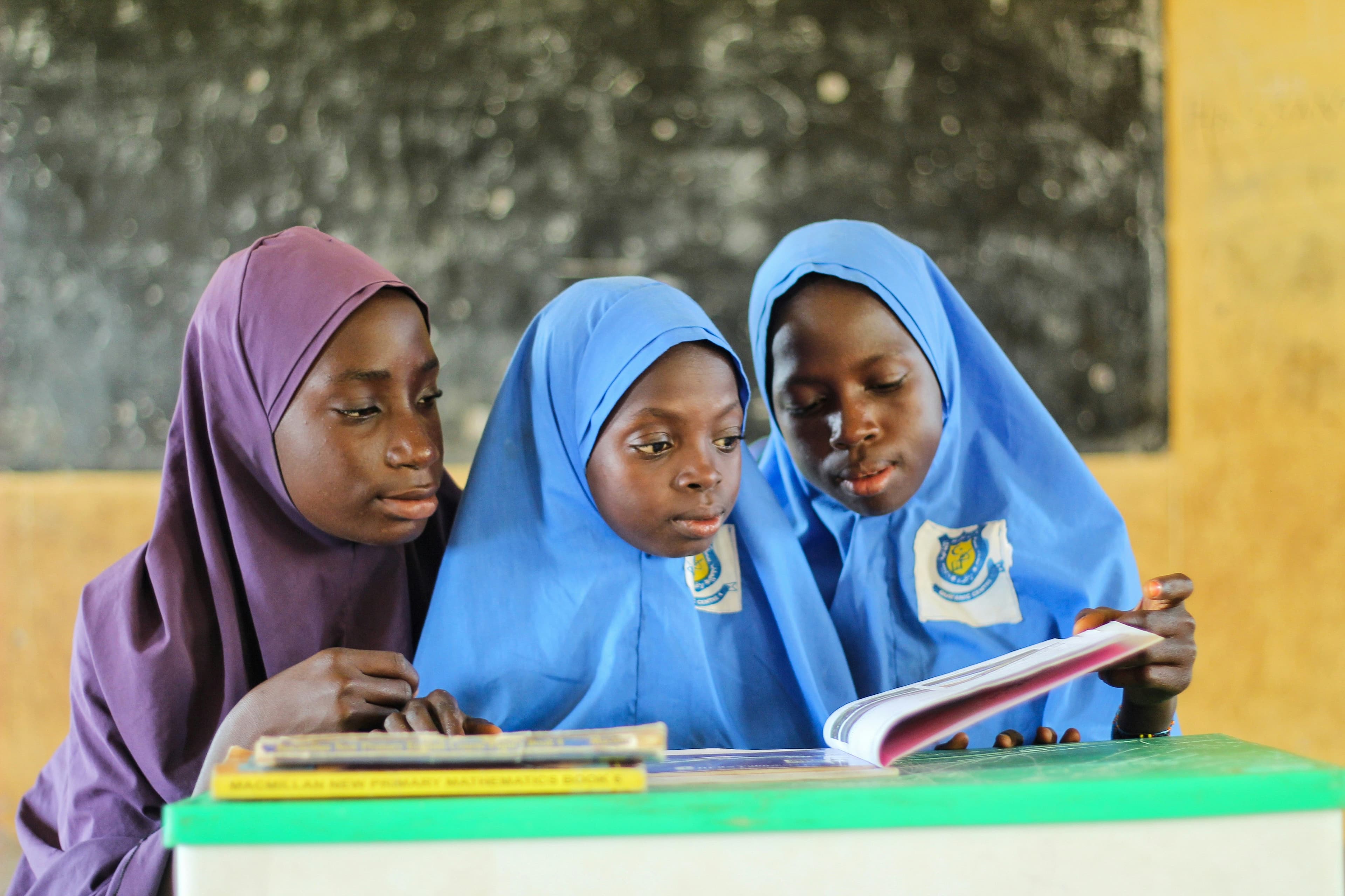 Students in classroom reading